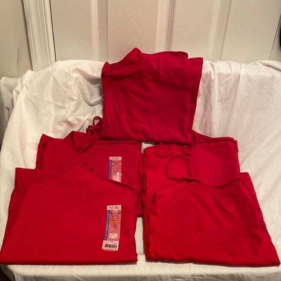 Faded Glory Tops - 2 Brand New & 3 Gently Used Red Faded Glory Camis…size 2X (18W-20W)